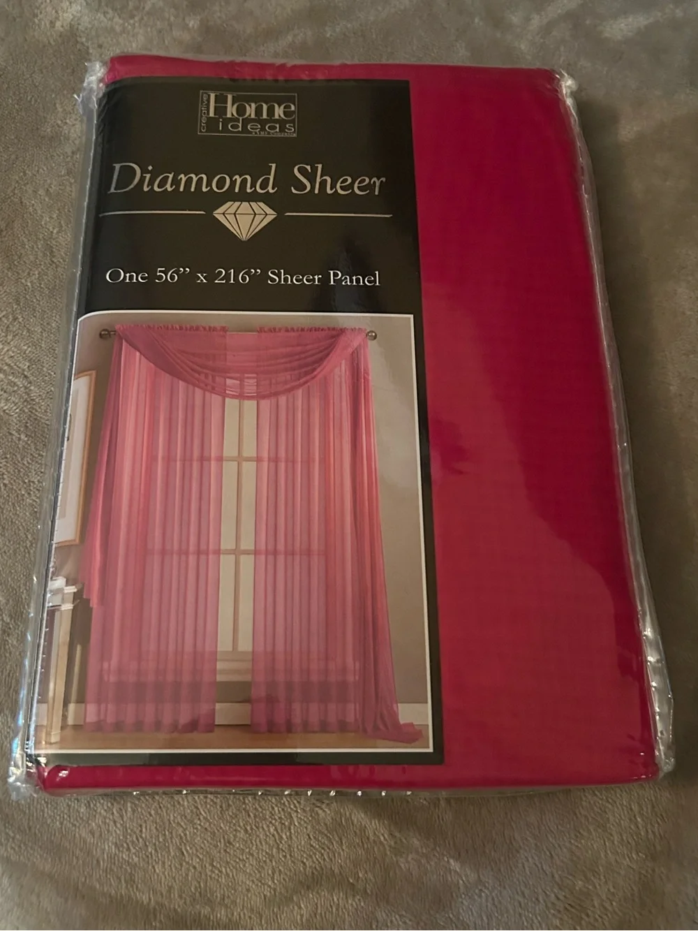 New Hot Pink 56” x 216” Sheer Panel/Swag Window Curtain Swag Panel Only
